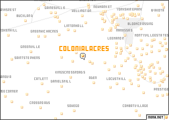 map of Colonial Acres