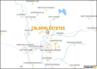 map of Colonial Estates