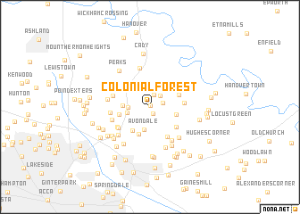 map of Colonial Forest