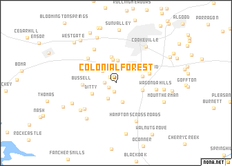 map of Colonial Forest