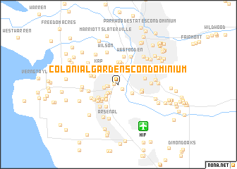 map of Colonial Gardens Condominium