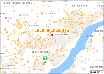 map of Colonial Heights