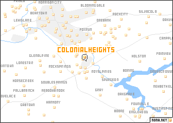 map of Colonial Heights