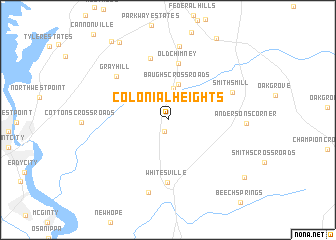 map of Colonial Heights