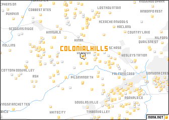 map of Colonial Hills