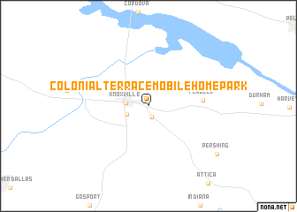 map of Colonial Terrace Mobile Home Park