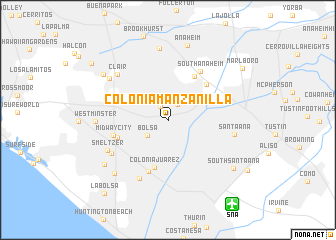 map of Colonia Manzanilla