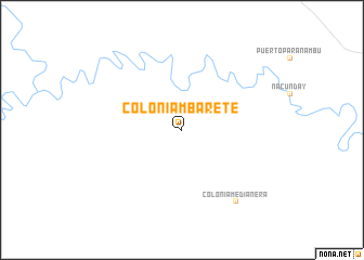 map of Colonia Mbareté