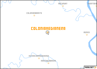 map of Colonia Medianera