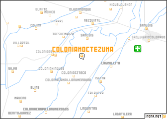map of Colonia Moctezuma