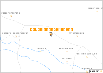 map of Colonia Ñande Mbaepá