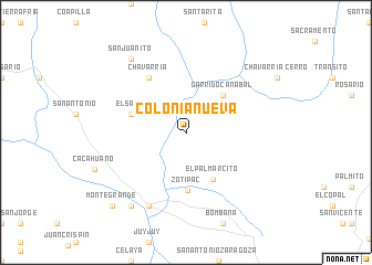 map of Colonia Nueva