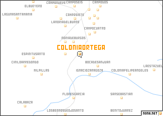 map of Colonia Ortega