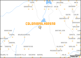 map of Colonia Palmareña