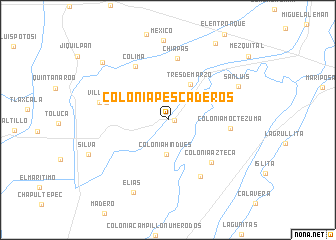 map of Colonia Pescaderos