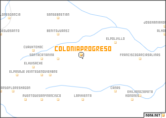 map of Colonia Progreso