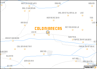 map of Colonia Recaş