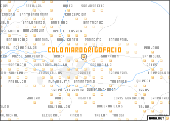 map of Colonia Rodrigo Facio