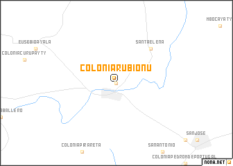 map of Colonia Rubio Ñu