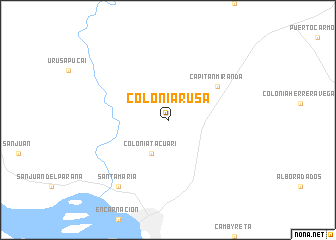 map of Colonia Rusa