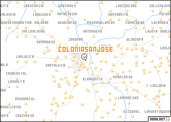 map of Colonia San José