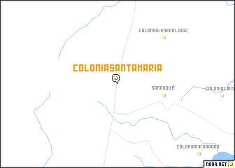 map of Colonia Santa Maria