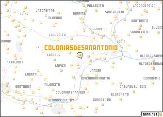 map of Colonias de San Antonio