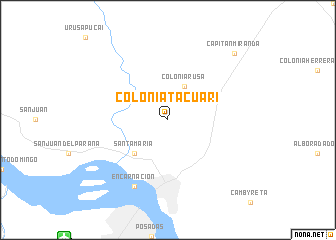 map of Colonia Tacuarí