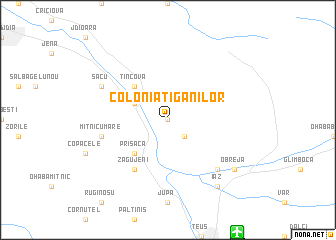 map of Colonia Ţiganilor