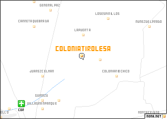 map of Colonia Tirolesa