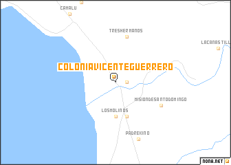 map of Colonia Vicente Guerrero