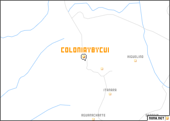 map of Colonia Ybycuí