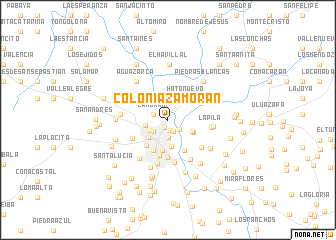 map of Colonia Zamorán