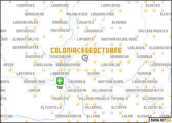 map of Colonia 21 de Octubre