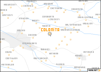 map of Coloniţa