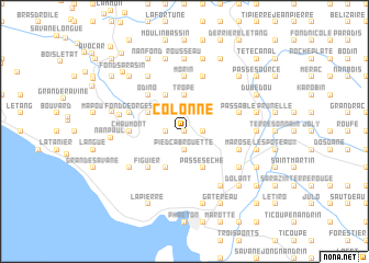 map of Colonne