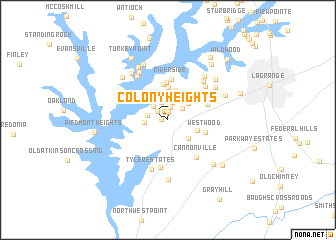 map of Colony Heights