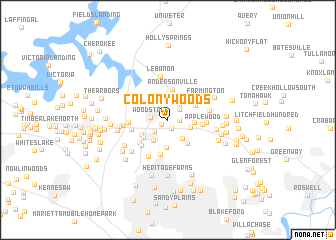 map of Colony Woods