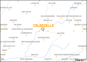 map of Colonzelle