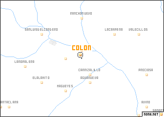 map of Colón