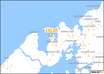 map of Colón