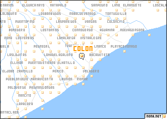 map of Colón