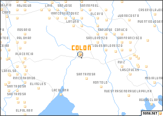 map of Colón
