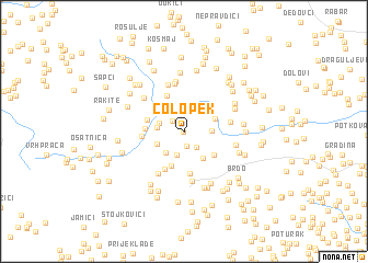 map of Čolopek