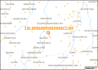 map of Colorado Primera Sección