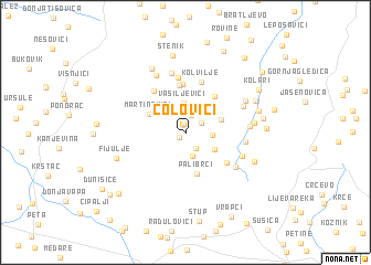 map of Čolovići
