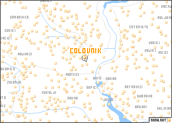 map of Čolovnik