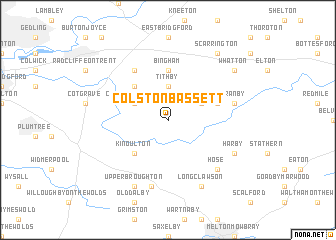 map of Colston Bassett