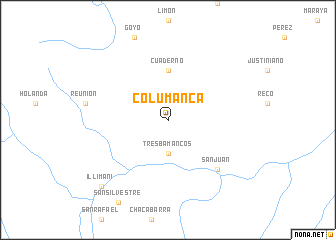 map of Columanca