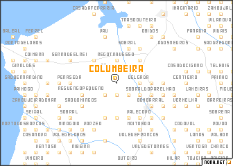 map of Columbeira